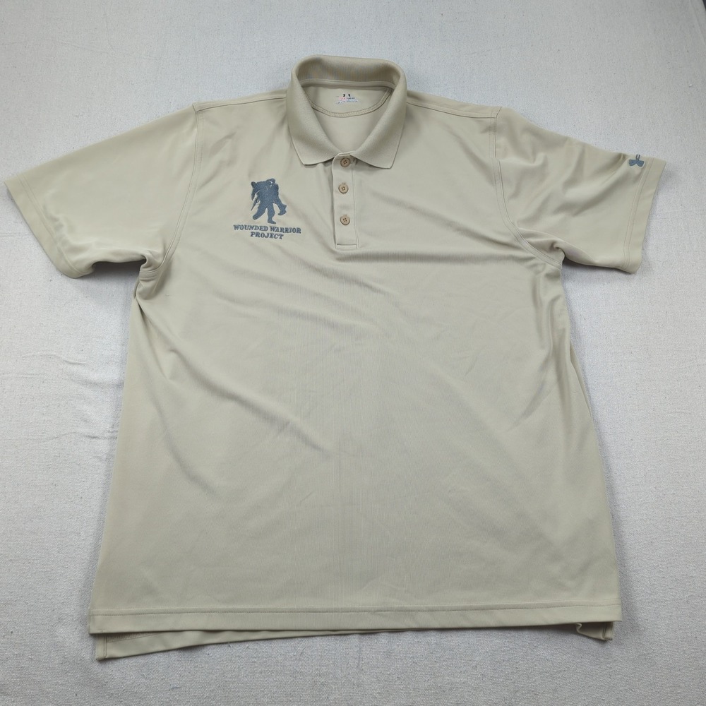 Under Armour Shirt Mens Extra Large Brown Wounded Warrior Project Heat Gear